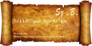 Szilágyi Boróka névjegykártya
